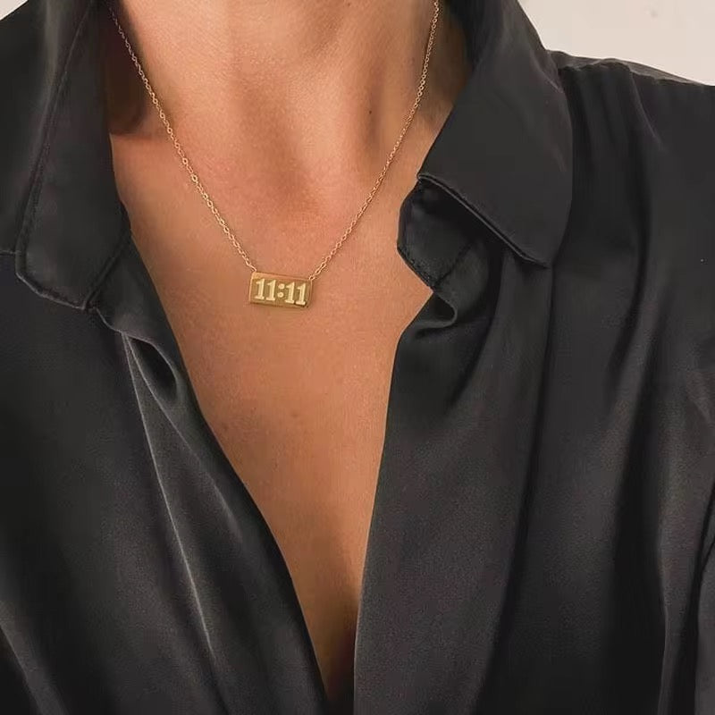 Angel Number necklace, waterproof necklace, 11:11 necklace.
