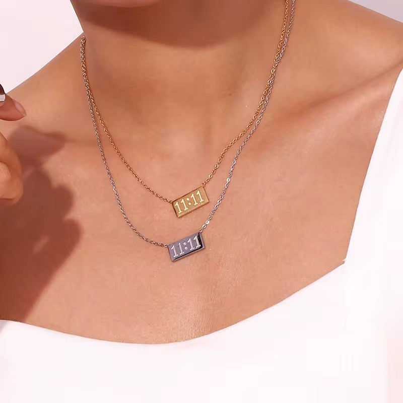Angel Number necklace, waterproof necklace, 11:11 necklace.