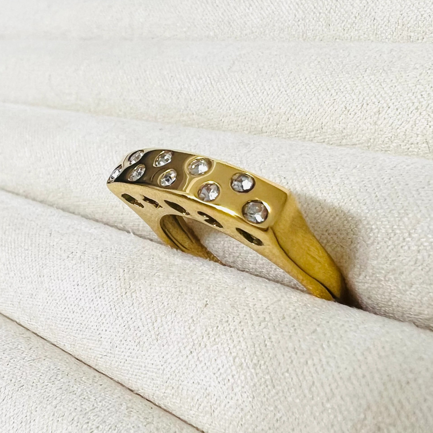 Frog ring, non tarnish ring, waterproof ring, 18k PVD Gold filled froggy ring.