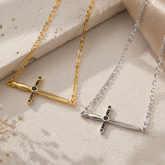 Sword necklace, waterproof necklace, non tarnish dagger necklace.