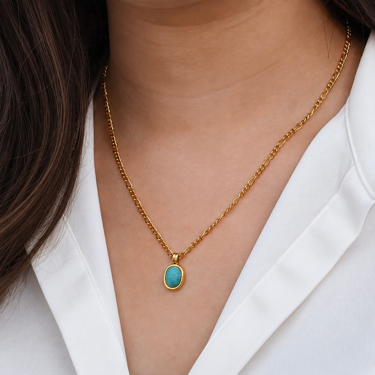 Amazonite necklace - Waterproof necklace