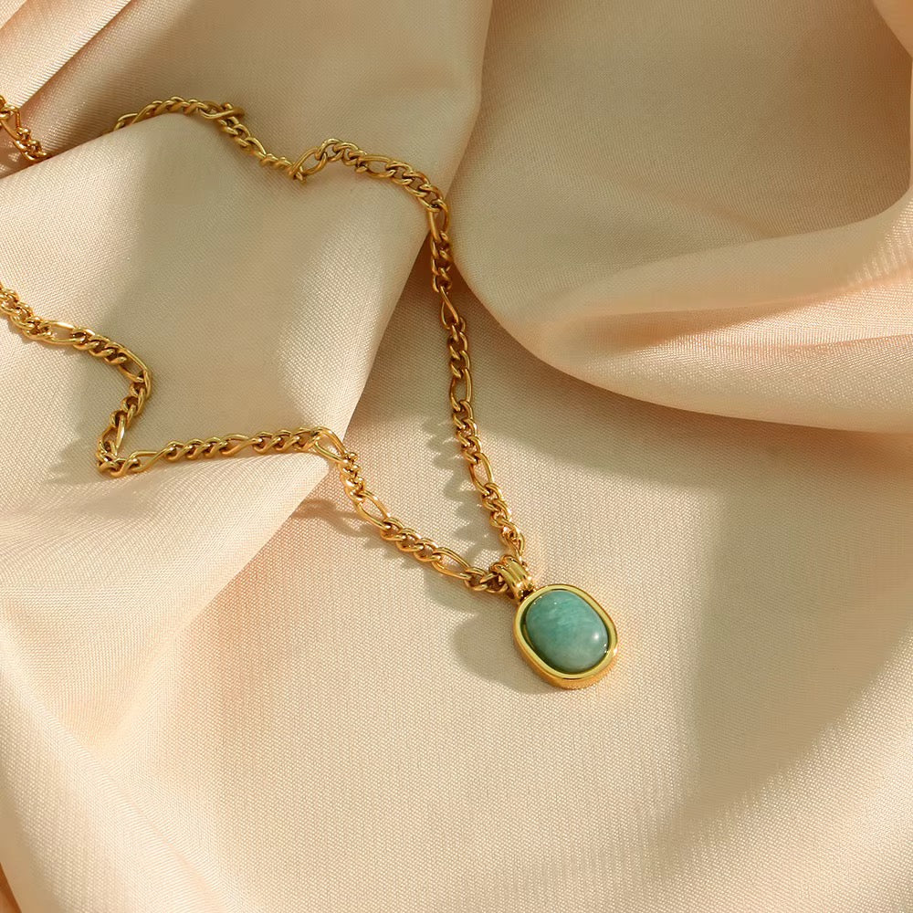 Amazonite necklace - Waterproof necklace