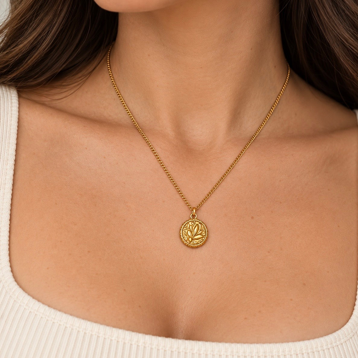 Coin necklace - Waterproof jewelry