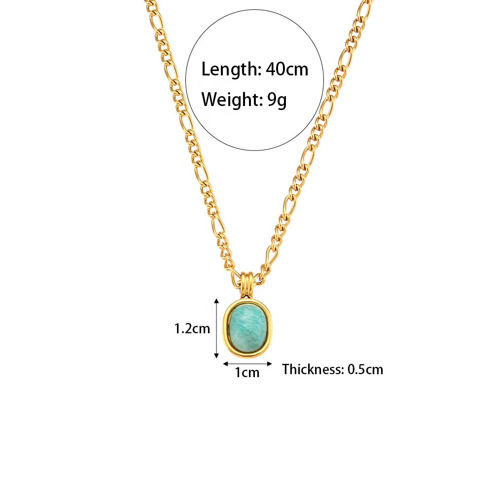 Amazonite necklace - Waterproof necklace