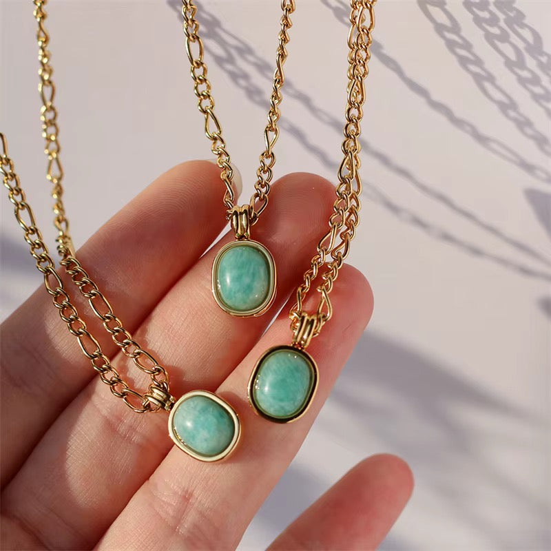 Amazonite necklace - Waterproof necklace