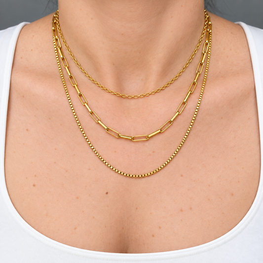Layered necklace - Waterproof jewelry