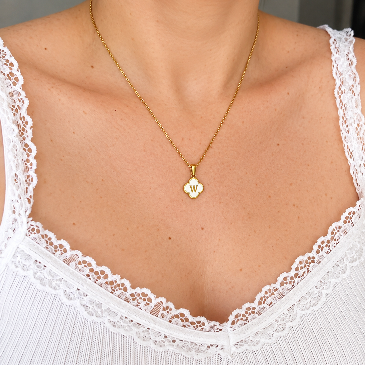 Initials necklace - Waterproof jewelry