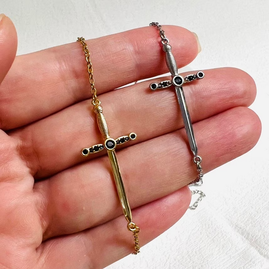 Sword necklace, waterproof necklace, non tarnish dagger necklace.