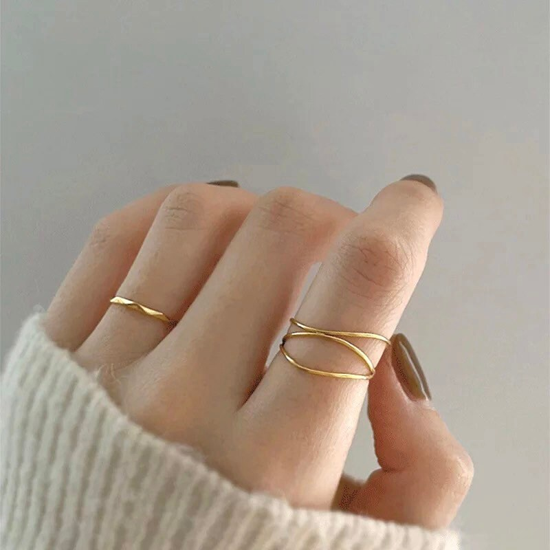 Wire ring, waterproof dainty ring, non tarnish wrap ring.