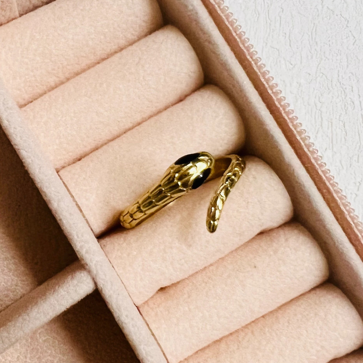 Serpent Ring, non tarnish ring, 18K PVD Gold snake ring, Waterproof rings.