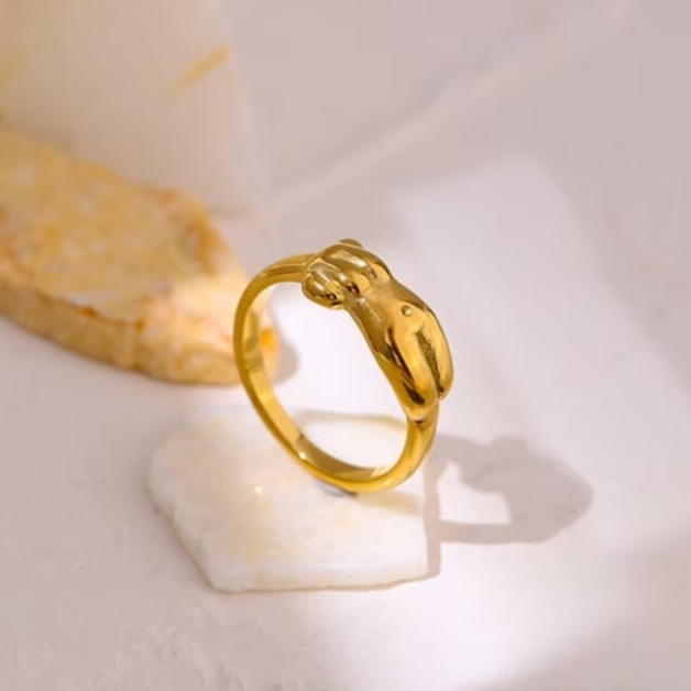 Self love ring, waterproof Venus ring, gold lesbian ring, Aphrodite ring.